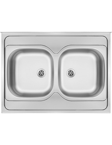 Zlewozmywak Stalowy 2-Komorowy - Nakładany Zm6 320N 5907650846550