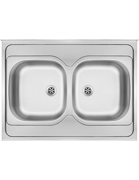 Zlewozmywak Stalowy 2-Komorowy - Nakładany Zm6 320N 5907650846550