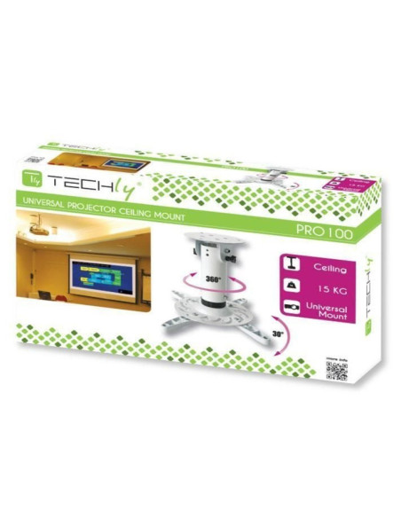 Techly Ica-Pm 200Wh Uchwyt Do Montażu Projektora Sufit Biały