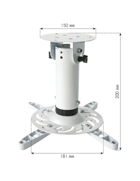 Techly Ica-Pm 200Wh Uchwyt Do Montażu Projektora Sufit Biały