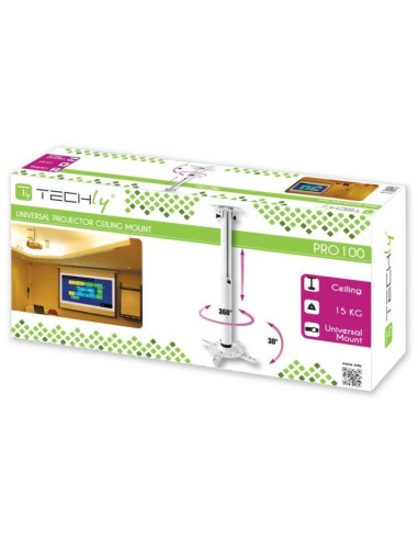 Techly Ica-Pm 104Mw Uchwyt Do Montażu Projektora Sufit Biały