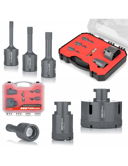 Komplet Otwornic Diamentowych Do Gresu 6-68Mm M14 [6Cz.]