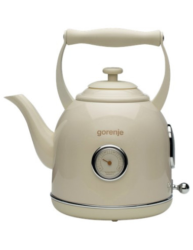 Gorenje | Czajnik | K17Clin | Elektryczny | 2000 W | 1,7 L | Plastik/Metal | Podstawa Obrotowa 360° | Kość Słoniowa