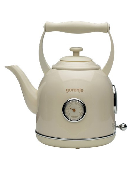 Gorenje | Czajnik | K17Clin | Elektryczny | 2000 W | 1,7 L | Plastik/Metal | Podstawa Obrotowa 360° | Kość Słoniowa