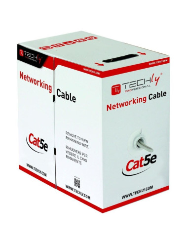 Techly Skrętka U/Utp Cat5E Drut 305M Cca Szara Itp