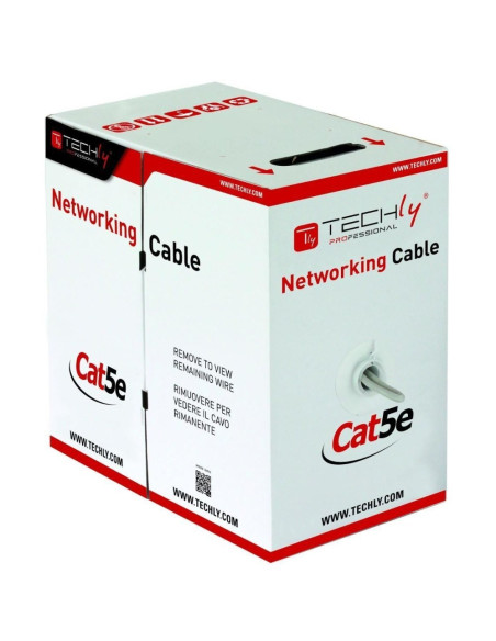 Techly Skrętka U/Utp Cat5E Drut 305M Cca Szara Itp
