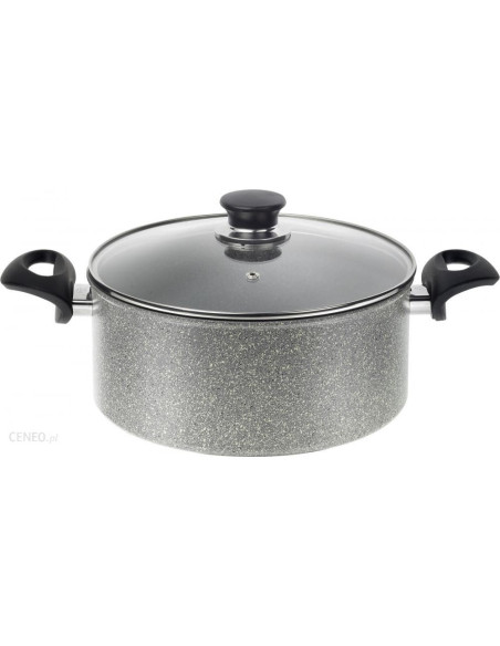 Garnek Ballarini Ferrara Z 2 Uchwytami I Pokrywką Granitowy 24 Cm Ferg25D.24D