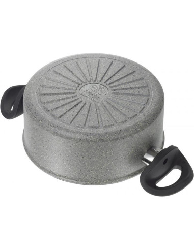Garnek Ballarini Ferrara Z 2 Uchwytami I Pokrywką Granitowy 24 Cm Ferg25D.24D