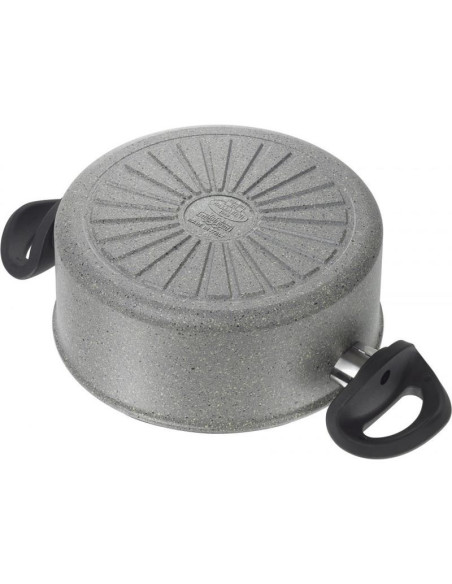 Garnek Ballarini Ferrara Z 2 Uchwytami I Pokrywką Granitowy 24 Cm Ferg25D.24D