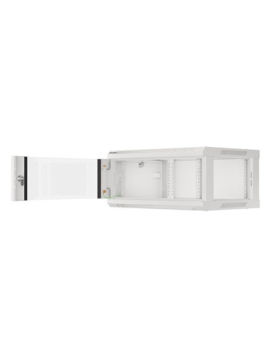 Szafa Jednosekcyjna Lanberg Wf01-6404-10S (4U  368Mm / 600Mm / 450 Mm  Wisząca  Szklane  19''  Kolor Szary)