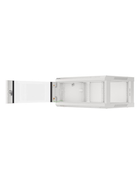 Szafa Jednosekcyjna Lanberg Wf01-6404-10S (4U  368Mm / 600Mm / 450 Mm  Wisząca  Szklane  19''  Kolor Szary)