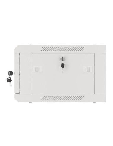 Szafa Jednosekcyjna Lanberg Wf01-6404-10S (4U  368Mm / 600Mm / 450 Mm  Wisząca  Szklane  19''  Kolor Szary)