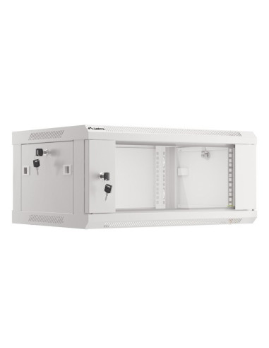 Szafa Jednosekcyjna Lanberg Wf01-6404-10S (4U  368Mm / 600Mm / 450 Mm  Wisząca  Szklane  19''  Kolor Szary)