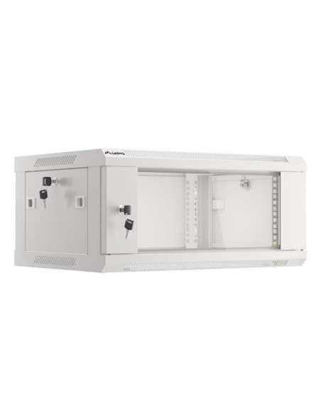 Szafa Jednosekcyjna Lanberg Wf01-6404-10S (4U  368Mm / 600Mm / 450 Mm  Wisząca  Szklane  19''  Kolor Szary)