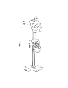 Stojak Podłogowy Do Tabletu Maclean Mc-724 (Kolor Biały) 2