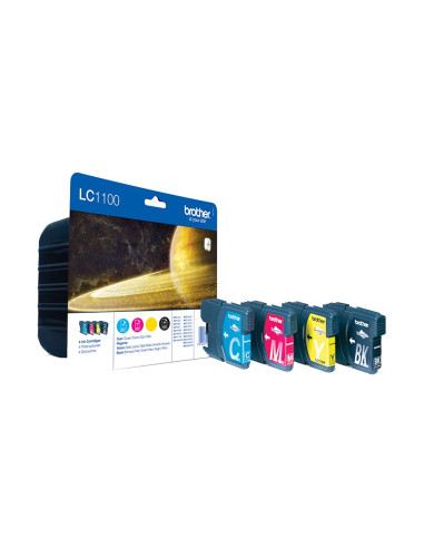 Brother Lc-1100Valbpdr Nabój Z Tuszem 4 Szt. Oryginalny Czarny, Cyjan, Purpurowy, Żółty