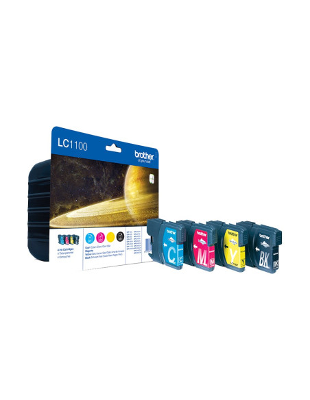 Brother Lc-1100Valbpdr Nabój Z Tuszem 4 Szt. Oryginalny Czarny, Cyjan, Purpurowy, Żółty