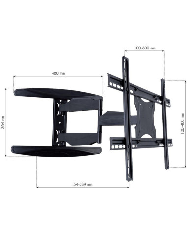 Techly Ica-Plb 171L Uchwyt Do Telewizorów 165,1 Cm (65") Czarny