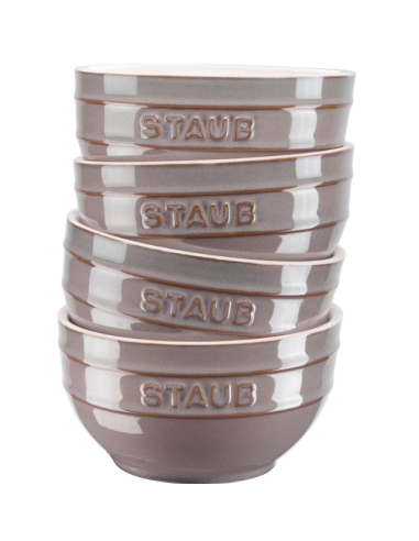 Zestaw 4 Misek Okrągłych Staub 40508-148-0 - Antyczny Szary 14 Cm