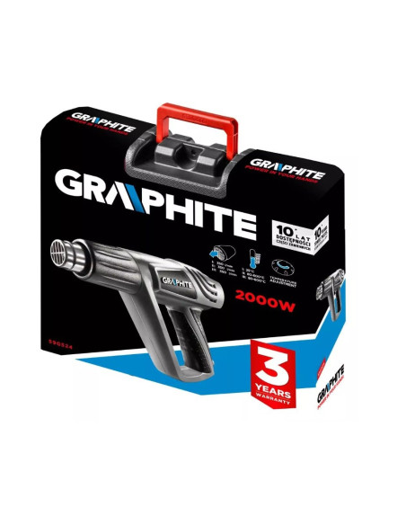 Opalarka 2000W Graphite Zakres Temp. 25-600°C Z Walizką