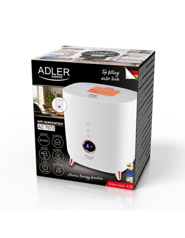 Adler Ad 7972 Nawilżacz Powietrza Ultradźwiękowy 4L Biały 23W