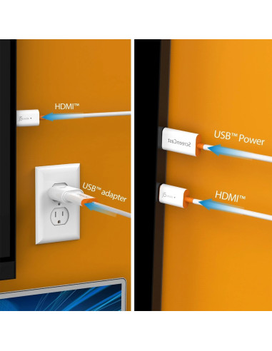 Nadajnik I Odbiornik Audio/Video Bezprzewodowy J5Create Screencast Hdmi™ Wireless Display  Kolor Biały Jvaw56-N