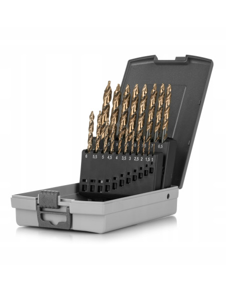 Kpl. Wierteł Hss Co Step-Tec 19Szt 1-10X0,5Mm