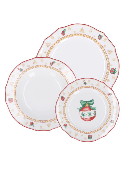 La Porcellana Bianca Christmas Edition Zestaw 3 Talerzy Dla 2 Osób