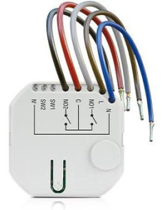 Satel Be Wave Bezprzewodowy Dwukanałowy Sterownik 230 V Ac, Dopuszkowy Smart Ch Relay Asw-210 Abax2