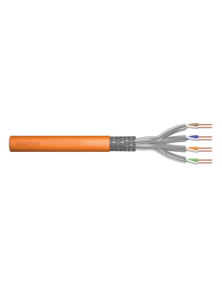 Kabel Instalacyjny Digitus Kat.7, S/Ftp, Dca, Awg 23/1, Lsoh, 50M, Pomarańczowy