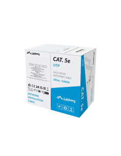 Kabel Lan Utp Kat.5E 305M Drut Cca Szary Fluke Passed Lanberg