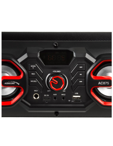 Głośnik Przenośny Bazooka Audiocore, Bluetooth 5.0, Radio Fm, Karta Micro, Sdipx4, 2000Mah, Ac875