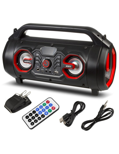 Głośnik Przenośny Bazooka Audiocore, Bluetooth 5.0, Radio Fm, Karta Micro, Sdipx4, 2000Mah, Ac875