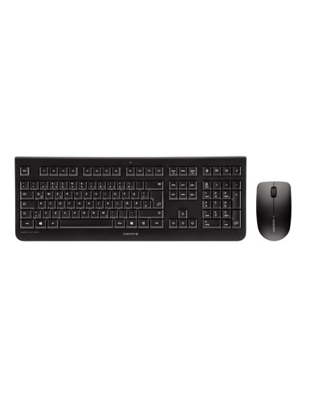 Cherry Dw 3000 Klawiatura Dołączona Myszka Uniwersalne Rf Wireless Azerty Francuski Czarny