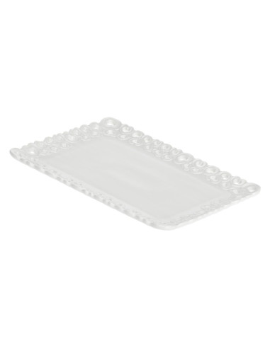 La Porcellana Bianca Valentino Zdobiona Taca Do Serwowania 35 X 26 Cm