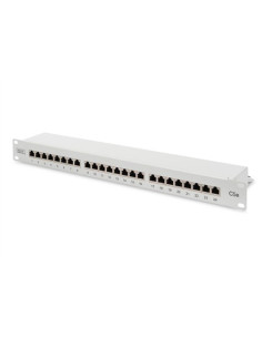 Digitus Panel Krosowy (Patch Panel) 19'' 24X Rj45, Lsa Poziom, Kat.5E, Ekranowany, 1U, Szary, Prowadnica Kabli 2