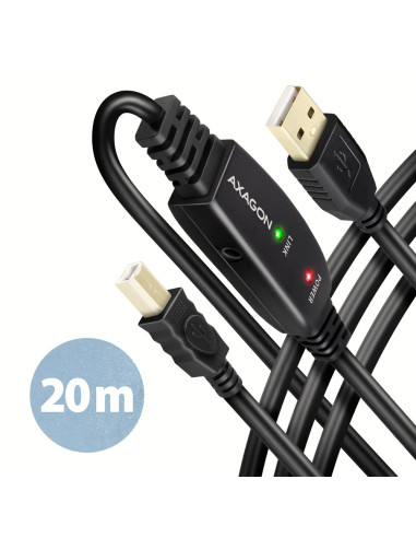 Axagon Adr-220B Aktywny Połączeniowy Usb 2.0, Usb-A Do Usb-B - 20M