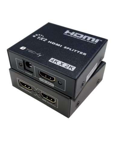 Splitter Hdmi 1X2 4K*30Hz Aktywny Rozdzielacz Hdmi Techly