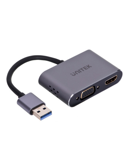 Unitek Adapter Usb-A - Hdmi & Vga, Fullhd, M/F