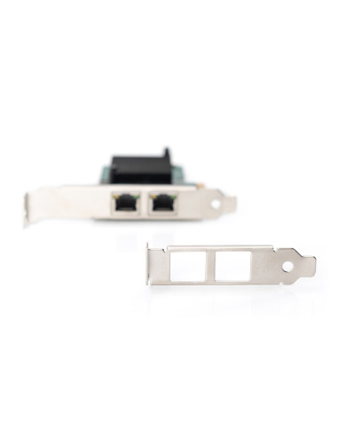 Digitus Karta Sieciowa Pcie Przewodowa 2X Rj45 Gigabit 10/100/1000Mbps Low Profile Dn-10132