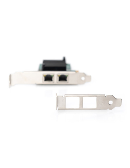Digitus Karta Sieciowa Pcie Przewodowa 2X Rj45 Gigabit 10/100/1000Mbps Low Profile Dn-10132