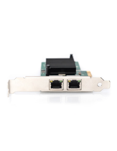 Digitus Karta Sieciowa Pcie Przewodowa 2X Rj45 Gigabit 10/100/1000Mbps Low Profile Dn-10132