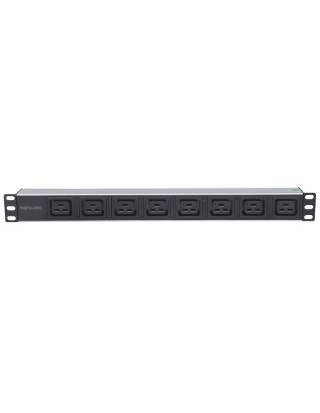 Intellinet 163613 Rozdzielacz Zasilania Pdu 8 X Gniazdo Sieciowe 1U Czarny, Srebrny