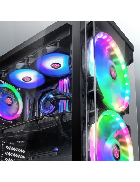 Raijintek Eos 12 Rbw Add Płyta Główna, Procesor Wentylator 12 Cm Czarny, Biały 2 Szt.