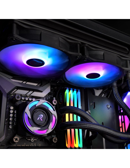 Raijintek Eos 12 Rbw Add Płyta Główna, Procesor Wentylator 12 Cm Czarny, Biały 2 Szt.
