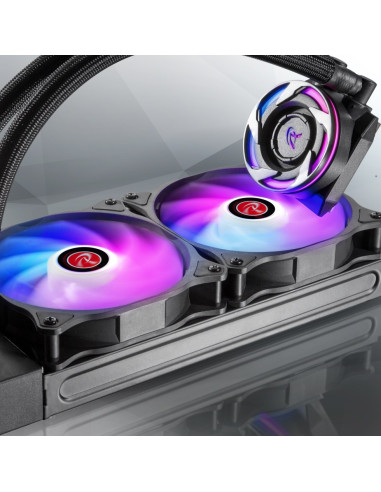 Raijintek Eos 12 Rbw Add Płyta Główna, Procesor Wentylator 12 Cm Czarny, Biały 2 Szt.