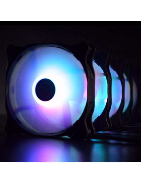 Raijintek Eos 12 Rbw Add Płyta Główna, Procesor Wentylator 12 Cm Czarny, Biały 2 Szt.