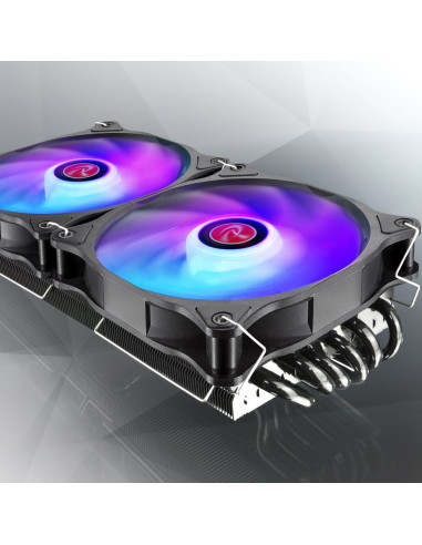 Raijintek Eos 12 Rbw Add Płyta Główna, Procesor Wentylator 12 Cm Czarny, Biały 2 Szt.