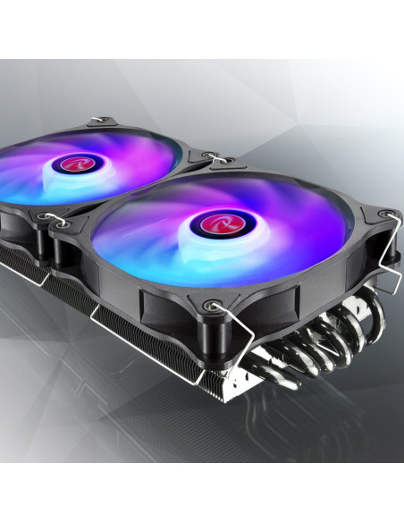 Raijintek Eos 12 Rbw Add Płyta Główna, Procesor Wentylator 12 Cm Czarny, Biały 2 Szt.