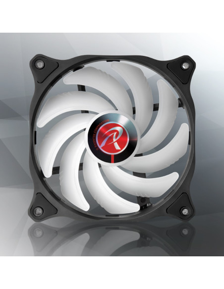 Raijintek Eos 12 Rbw Add Płyta Główna, Procesor Wentylator 12 Cm Czarny, Biały 2 Szt.